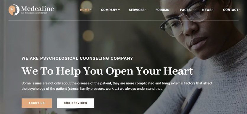 Medcaline Theme WP for Psychologist