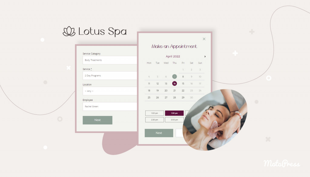 Online Booking System for Massage Therapist MotoPress