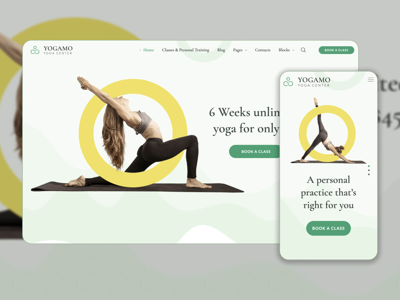 Picture of Yogamo - well-designed WordPress theme for yoga websites and retreat centers in darkslategray, silver, gray, darkkhaki, and whitesmoke color range