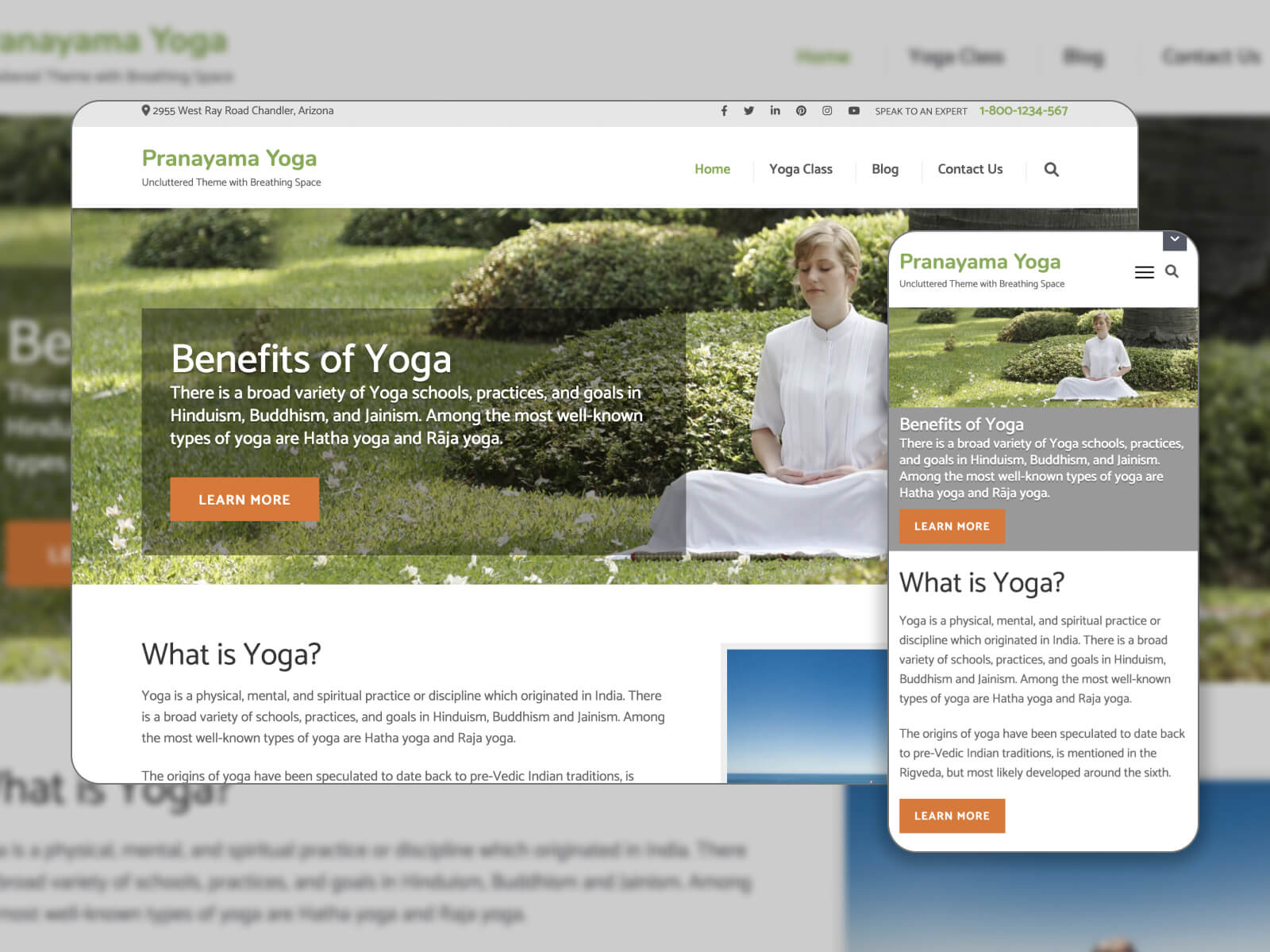 Image of Pranayama Yoga - clean and minimal yoga website template for a serene ambiance in darkslategray, silver, gray, lightslategray, and snow color palette
