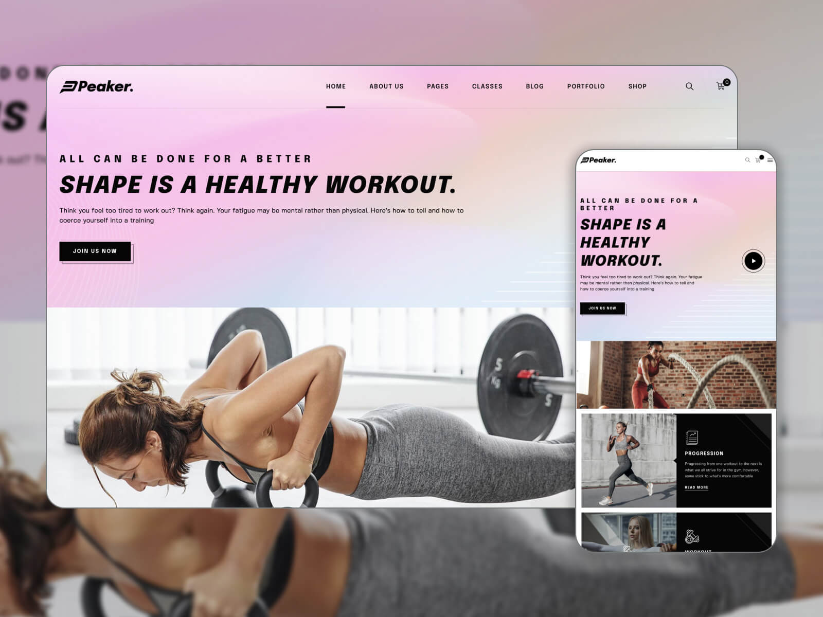 Image of Peaker - user-friendly yoga website template for WordPress in black, gray, darkgray, darkolivegreen, and mistyrose color range