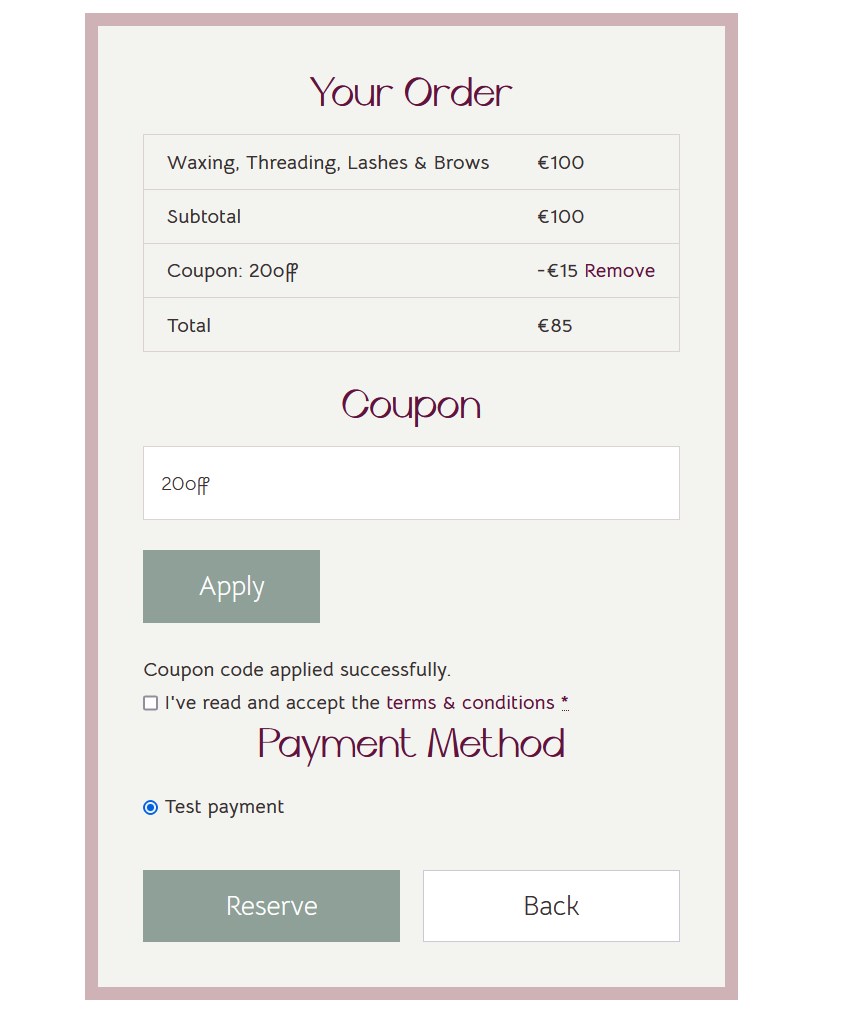 appointment booking coupon codes