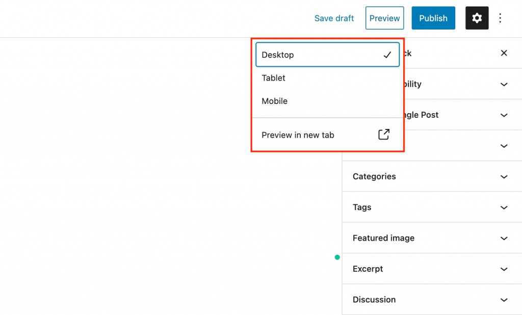Preview changes in WordPress block editor