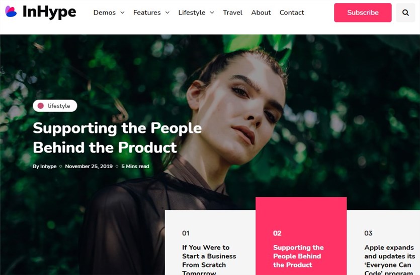 InHype travel sites themes for wordpress