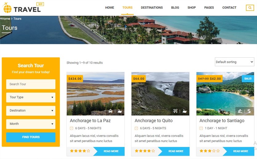 TravelWP theme for wordpress