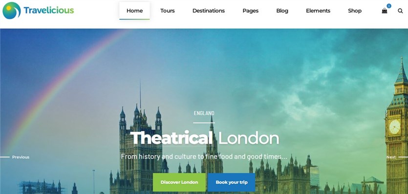 Travelicious theme for wordpress