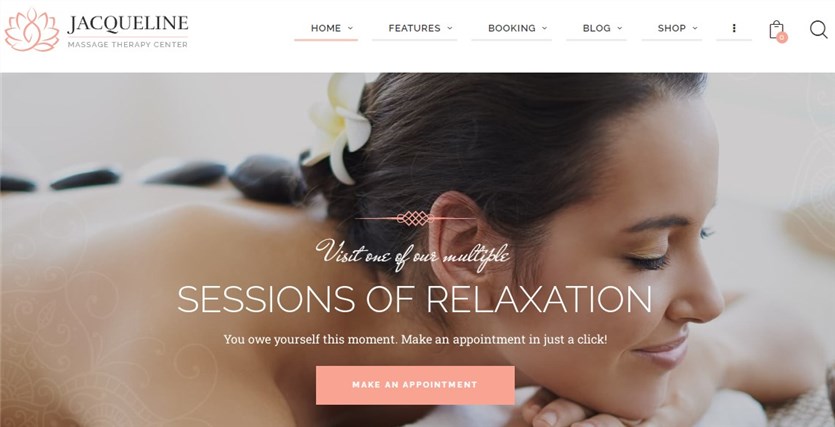 Jacqueline massage website templates