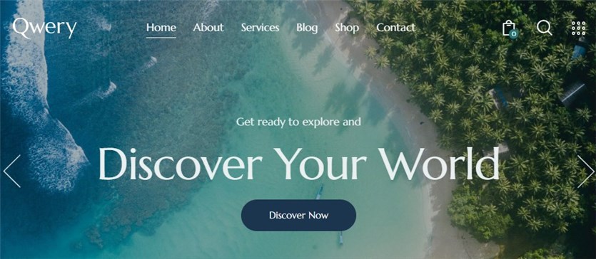 Qwery travel agency WordPress theme