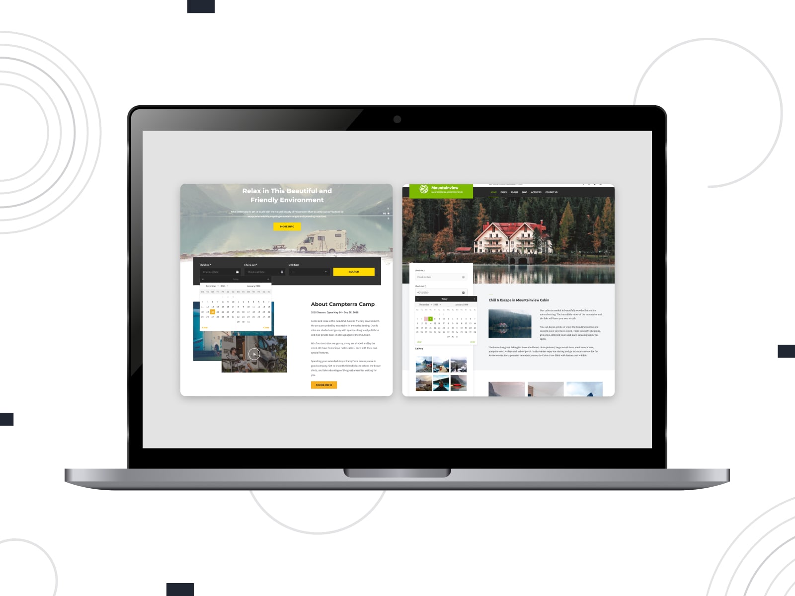 Collage of the WordPress Hotel Booking Plugin for WordPress business websites.