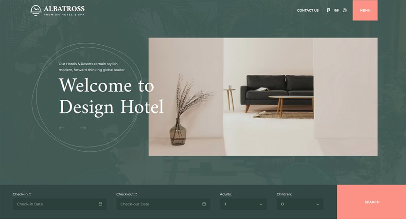 albatross hotel booking theme