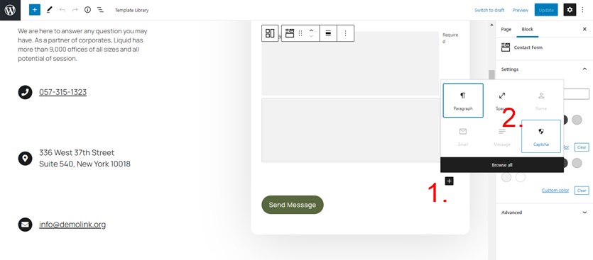customize contact form restline