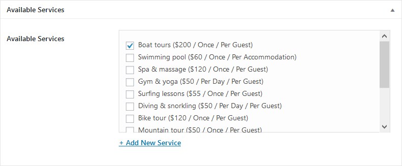 services hotel booking