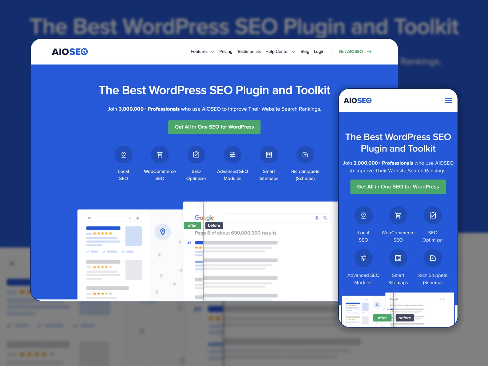 All In One SEO WordPress plugin for blog optimization. 