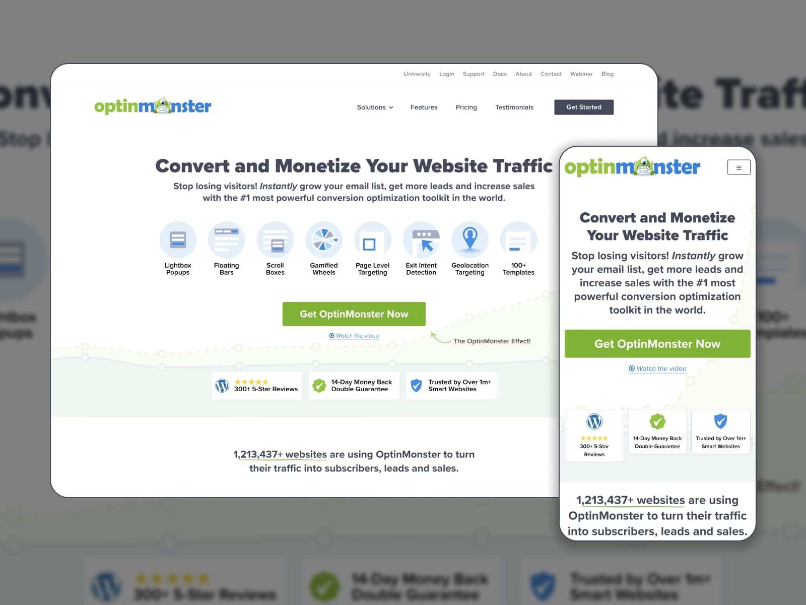 OptinMonster plugin for generating traffic in WordPress blog. 