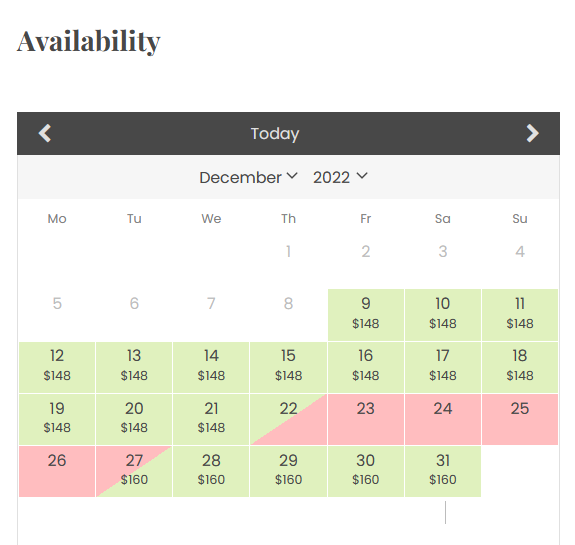 How to Display Prices in Hotel Booking Availability Calendar MotoPress