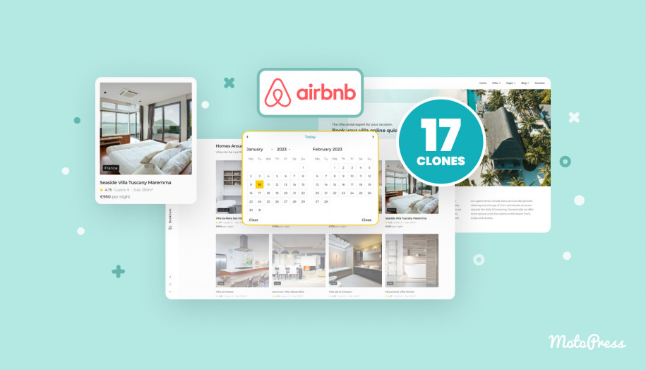 The Airbnb clone theme featured.