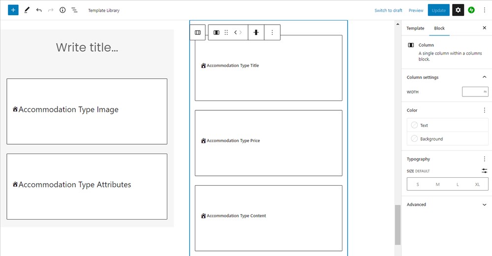 The columns WordPress block.