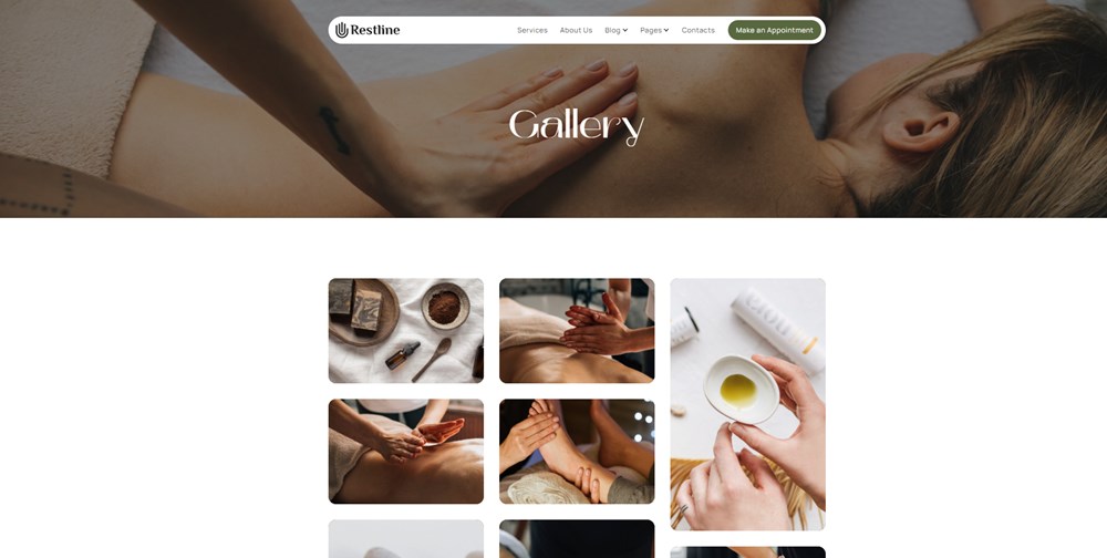 The image gallery in the Restline theme.