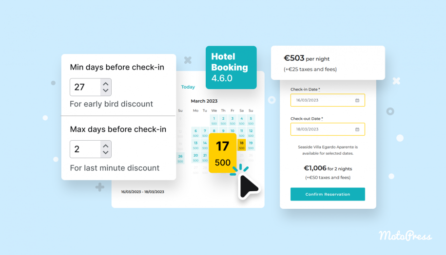 Showing key updates of Hotel Booking 4.6.0.