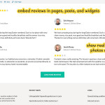 embed reviews in pages, posts and widgets
