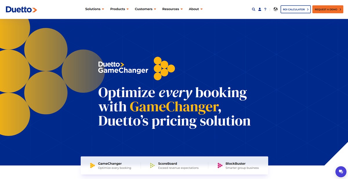 The Gamechnager tool by Duetto for optimizing every hotel booking with AI.