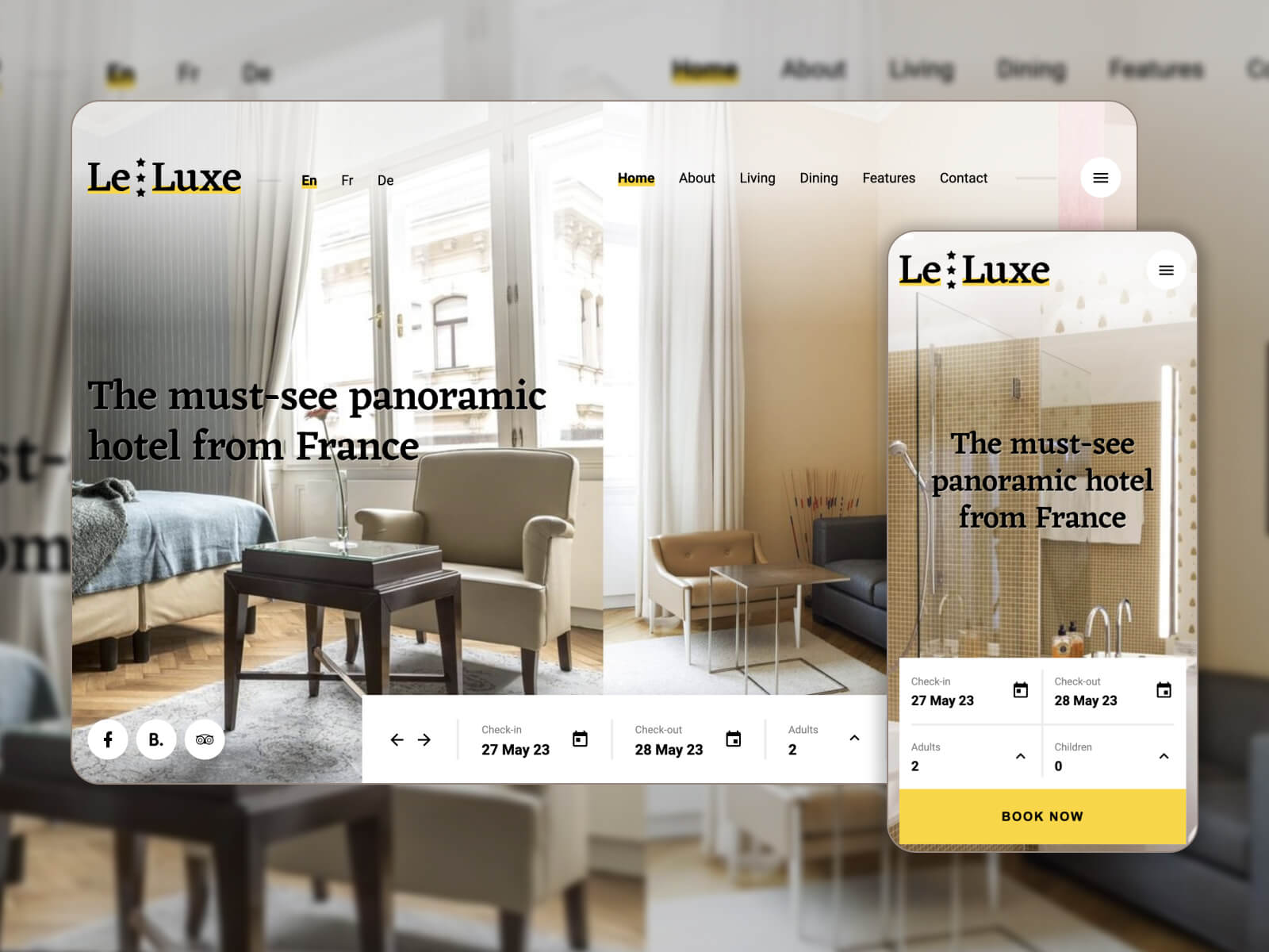 Snapshot of LeLuxe - WP template in whitesmoke, dimgray, rosybrown, silver, and darkslategray color scheme