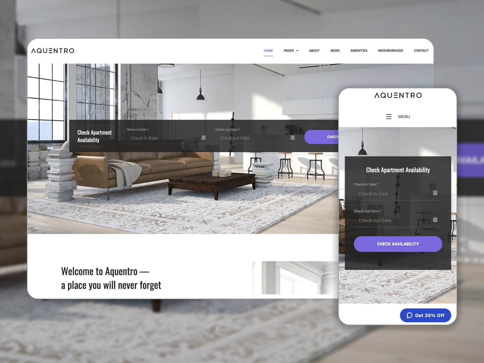  Image of Aquentro - secure bed and breakfast Elementor template in gray, darkslategray, white, darkgray, and lightgray color scheme