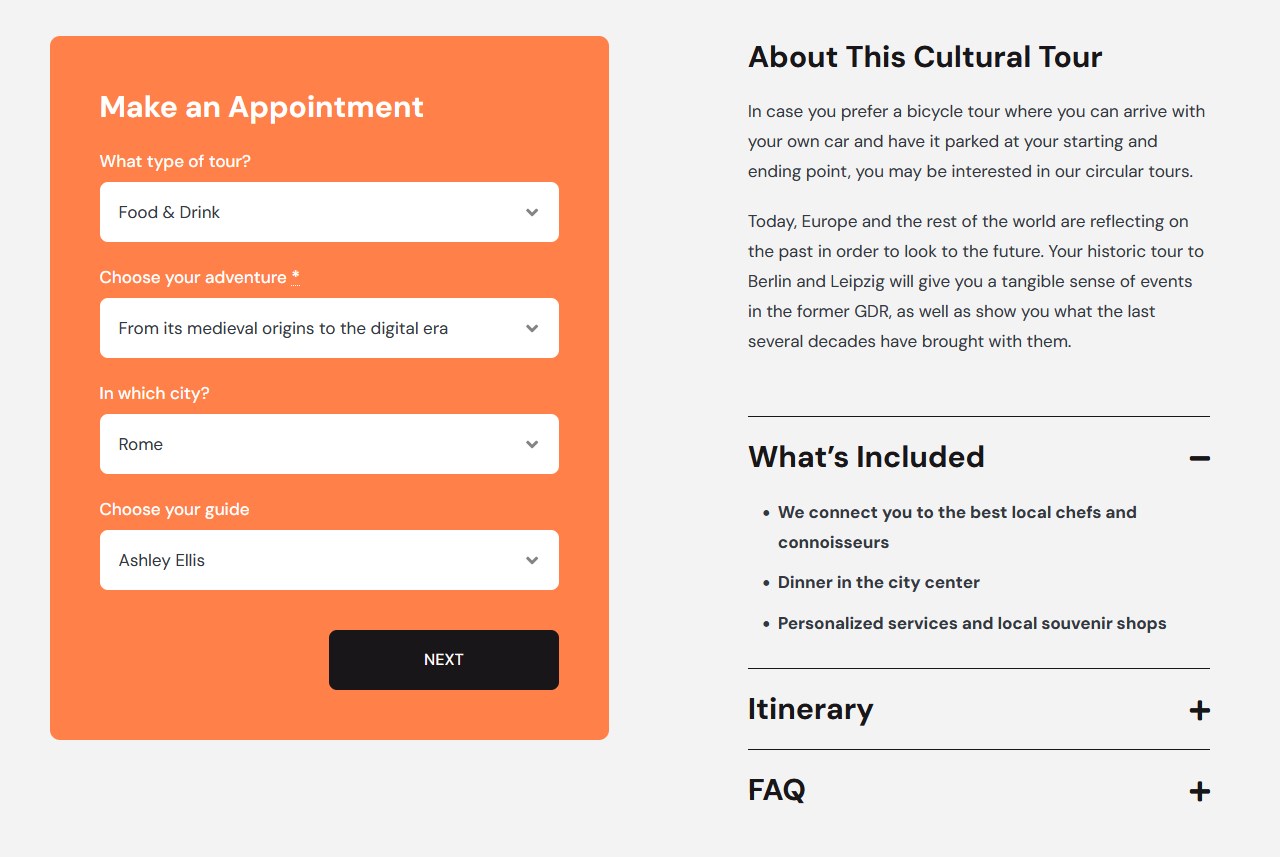 An example of a customized MotoPress Appointment booking form.