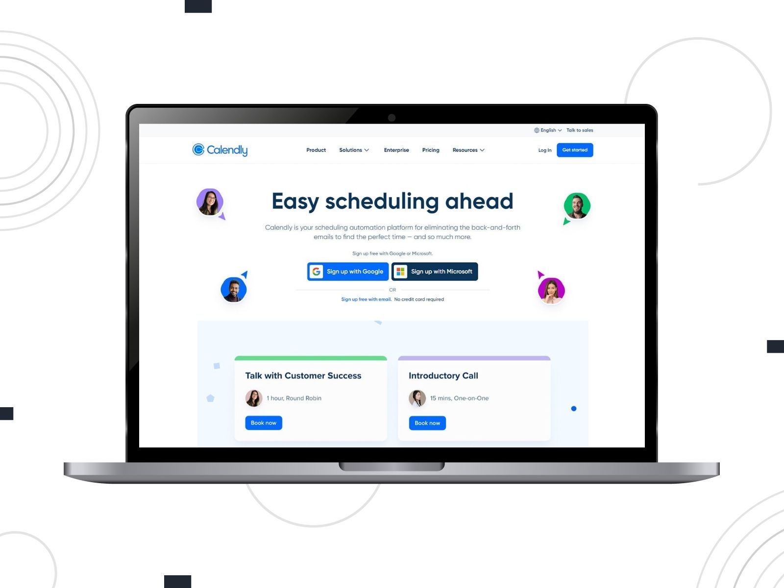 Collage of the Calendly Elementor appointment booking software.