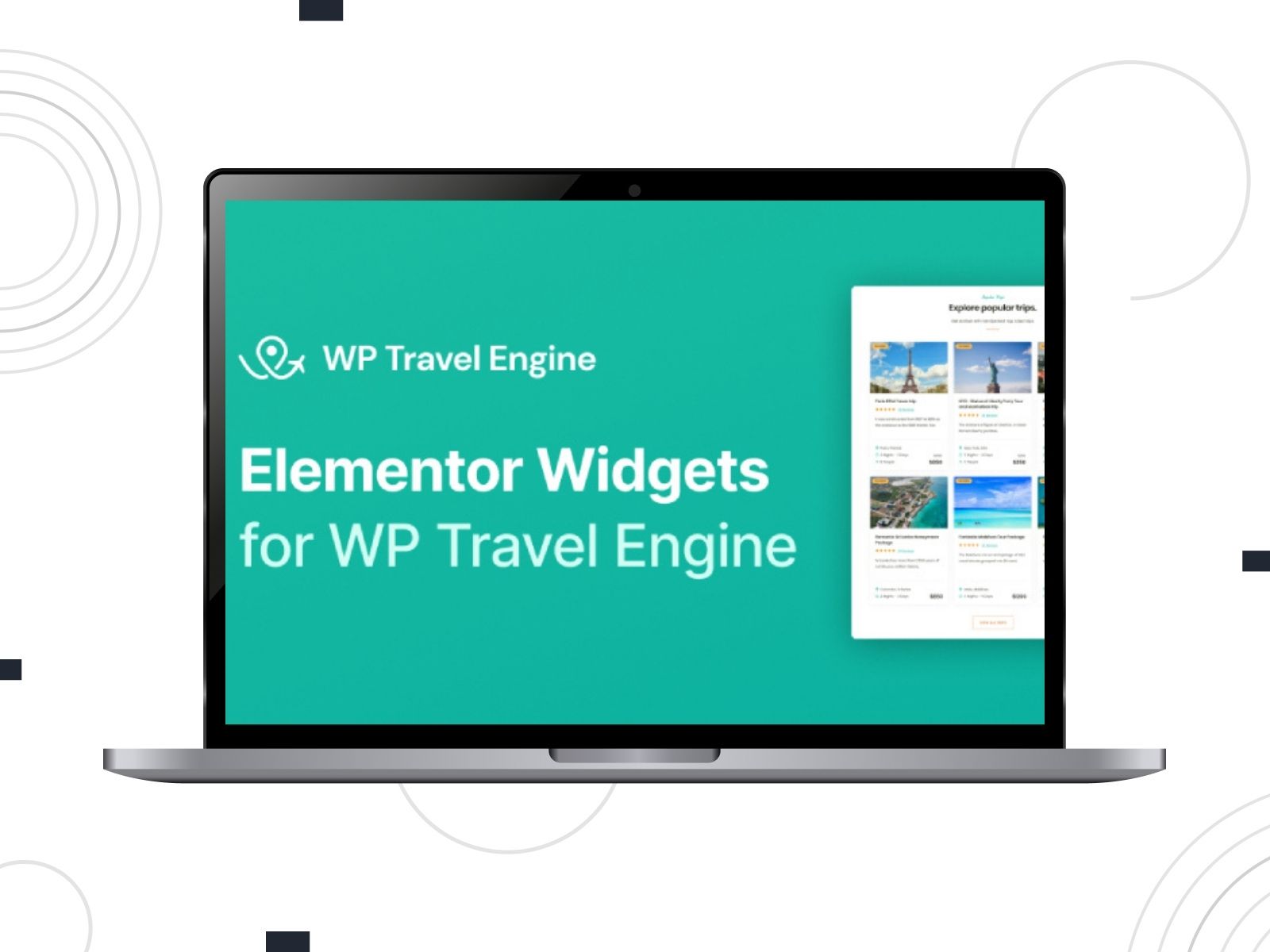 Collage of the WP Travel Engine elementor appointment booking addons.