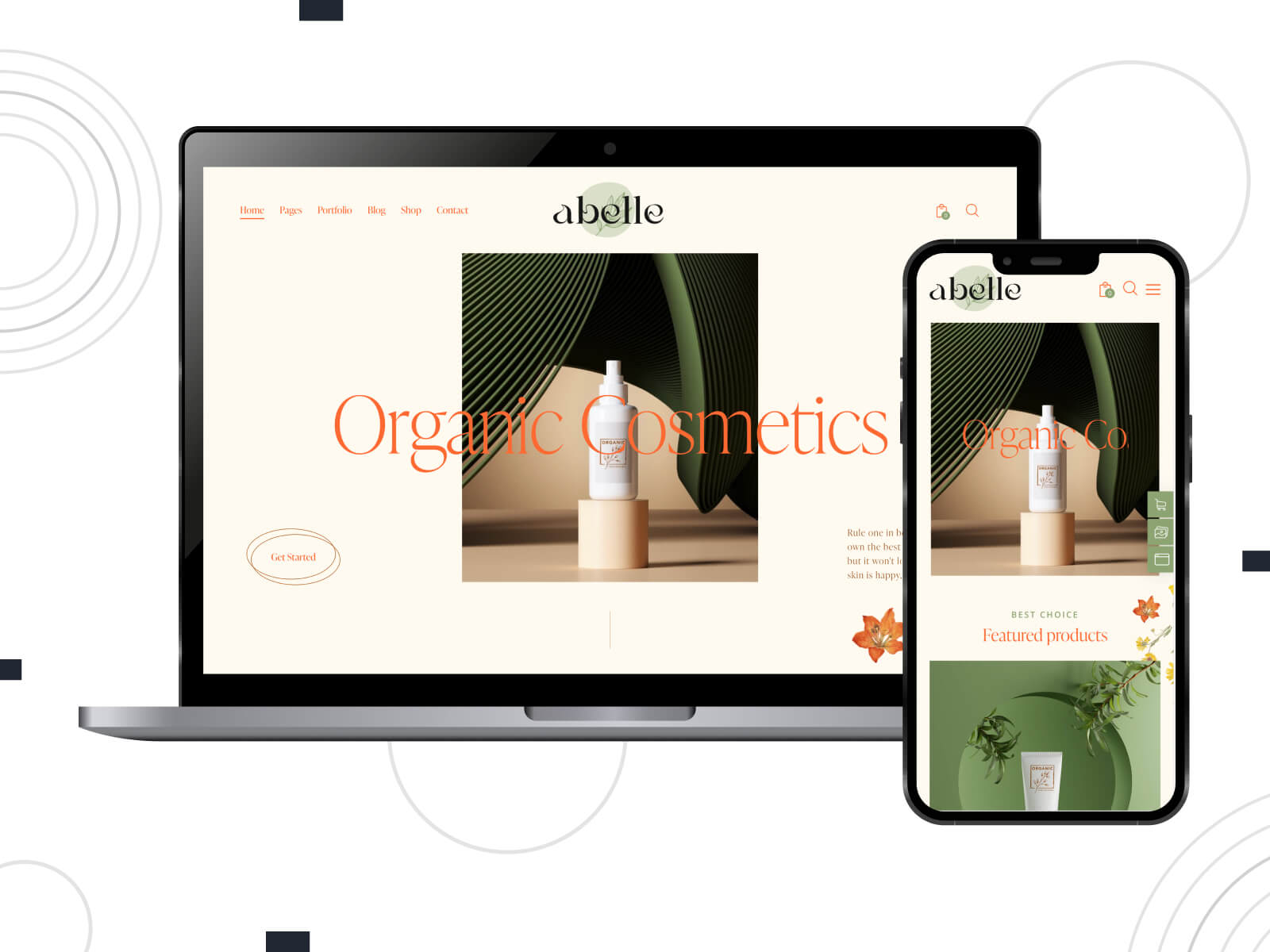 Photo of Abelle - luminous, rich, engaging WordPress template for barbershop enthusiasts in sienna, rosy brown, and tan color scheme