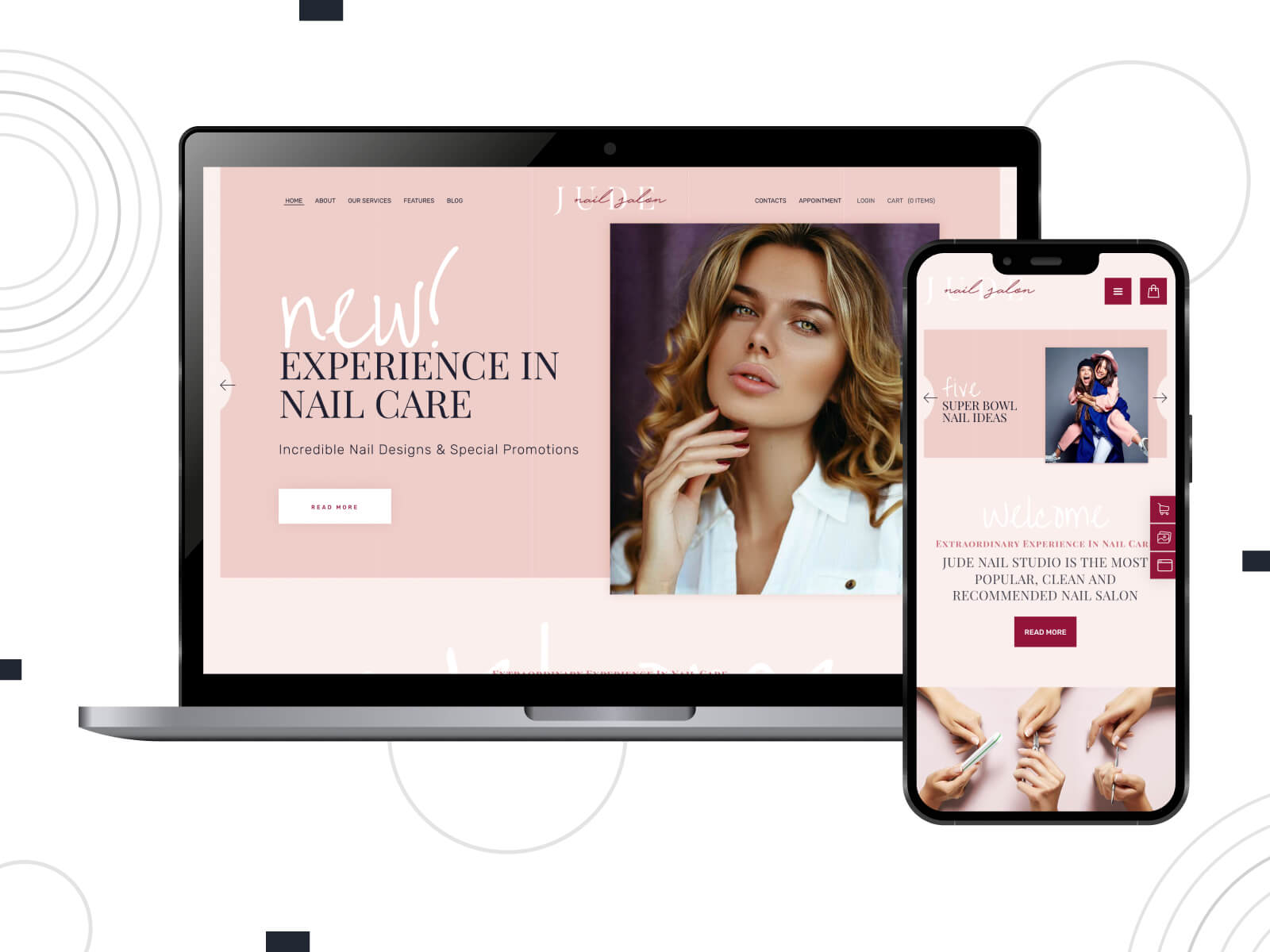 Photo of Jude - bright, rich, user-friendly WordPress template for hair care studios in gainsboro and sienna hues