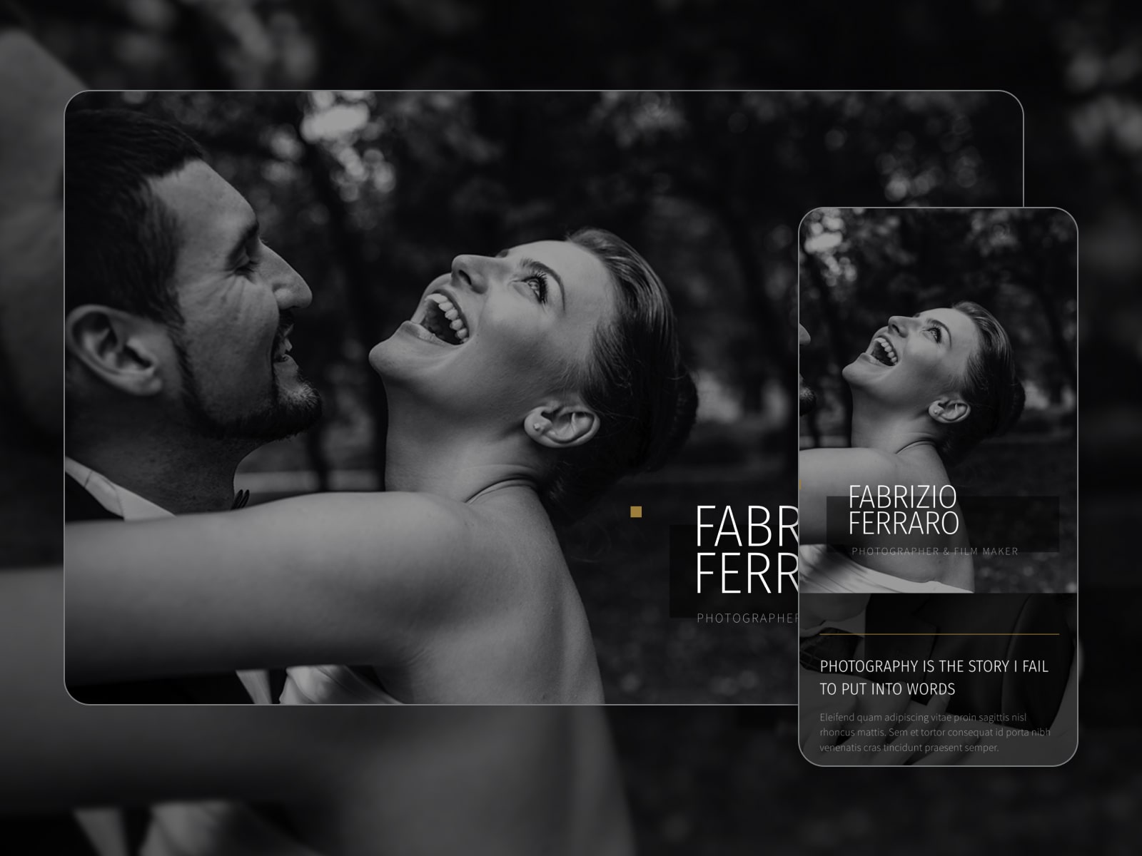 Collage of the FabPhoto Elementor template kit for photography portfolio sites.