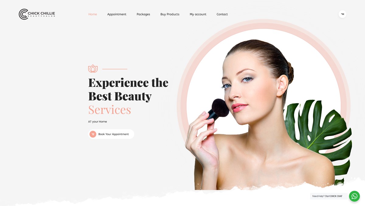 The chick chillie beauty salon website.