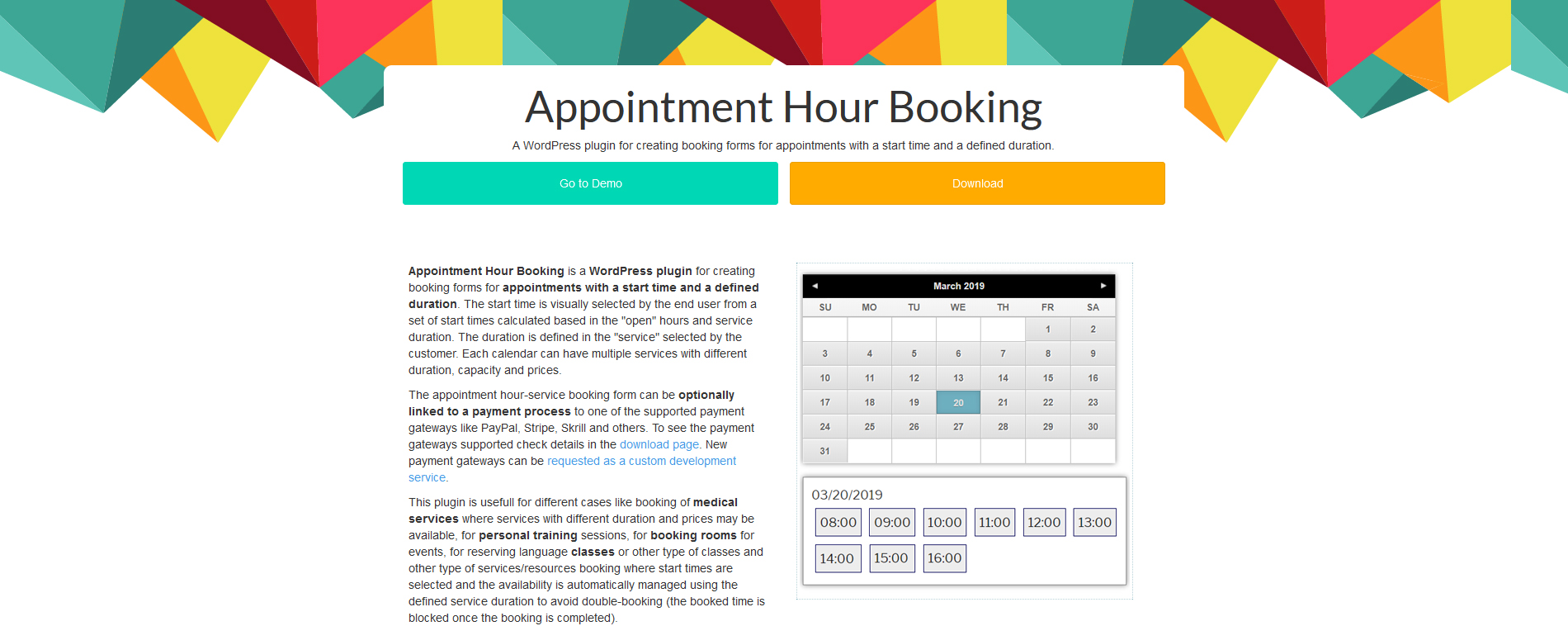Artwork of Appointment Hour Booking - easy-to-use tool for appointment booking with customizable email templates for tailor-made notifications.