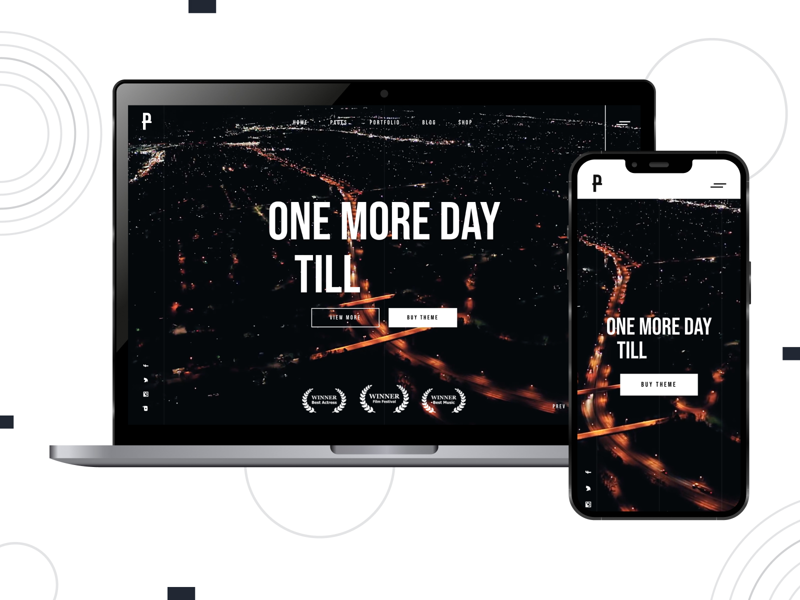 Picture of Pelicula, a professional & customizable theme for videographers with a variety of pre-designed animations in white, black, and lightslategray colorway.