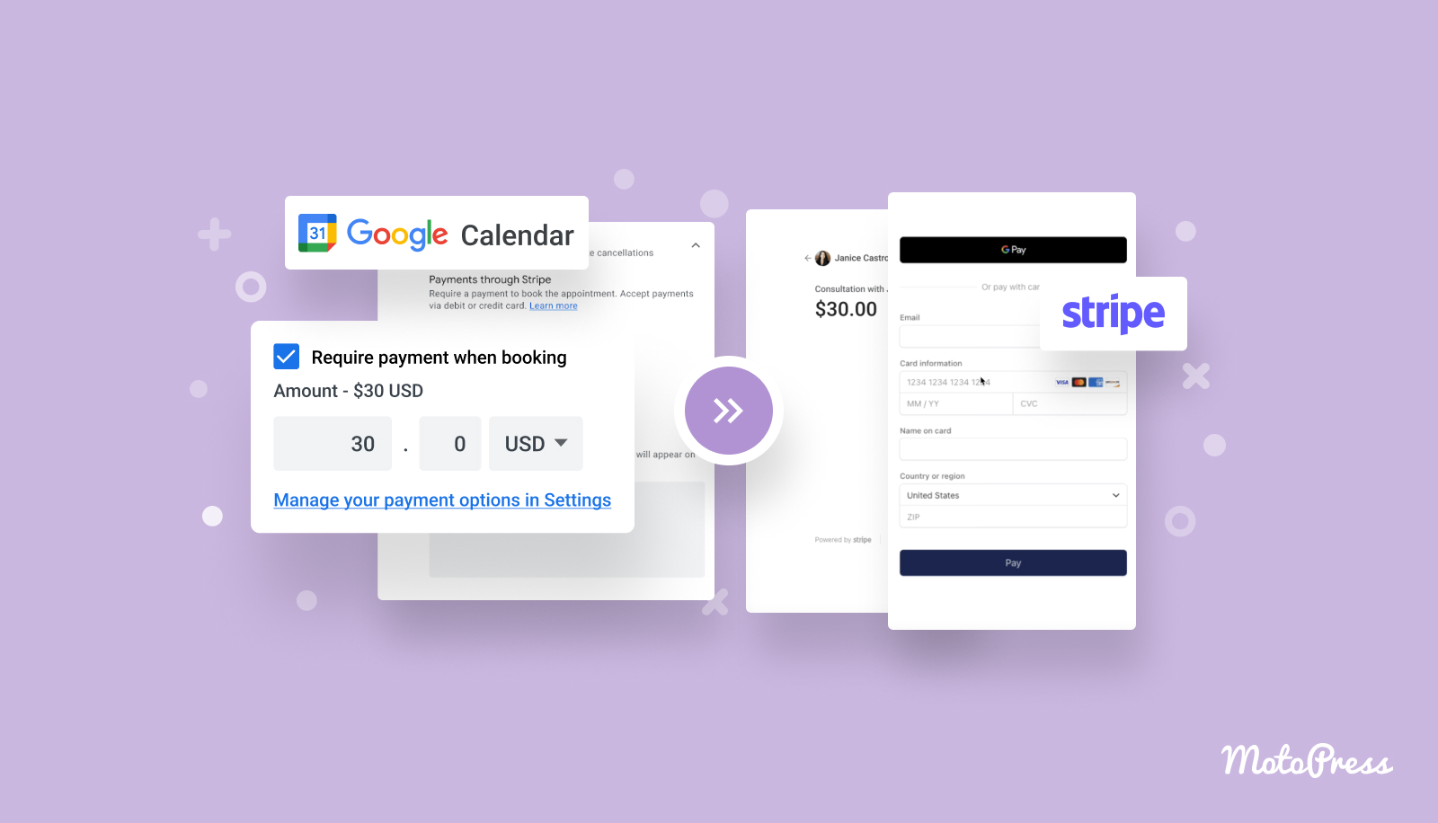 Google Booking Appointments Take Payments with Stripe MotoPress