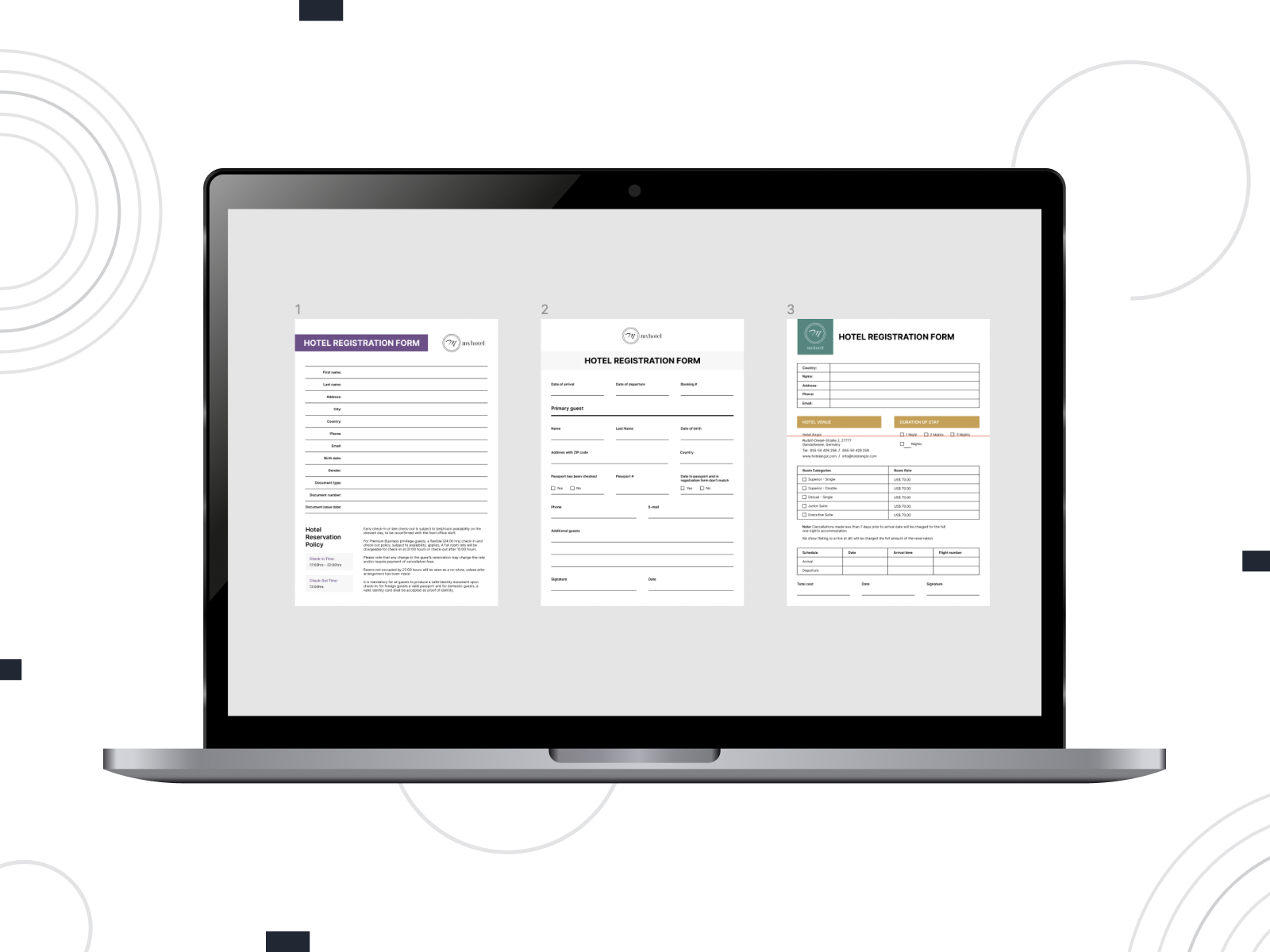 Graphic of Hotel Registration Forms by MotoPress.