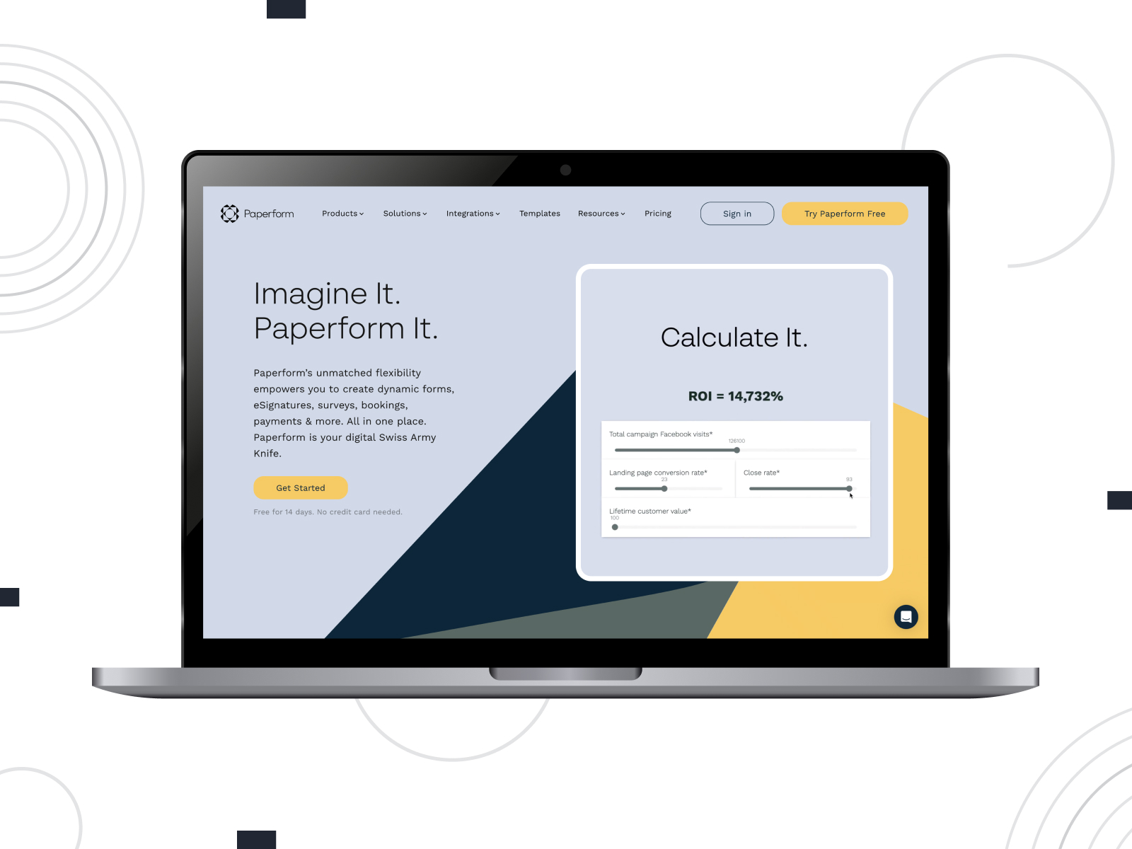 Illustration of Paperform booking form template.