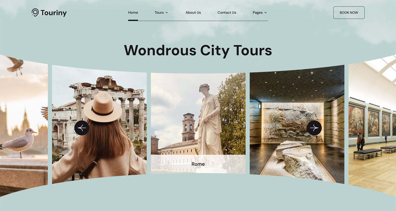 Picture of Touriny travel agency WordPress theme designed to help you with travel website SEO.