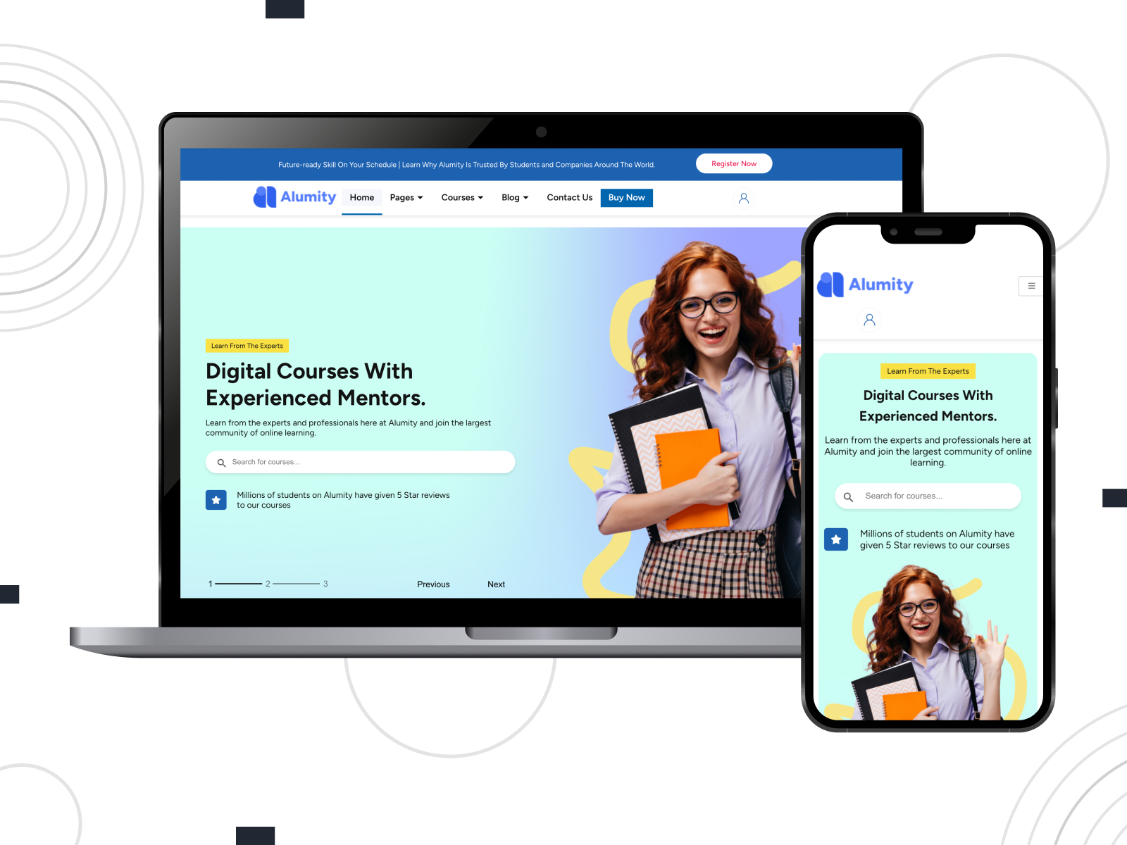 Figure of LMS Education Elementor, a customizable and free WordPress theme for learning management systems with WooCommerce & Elementor support.