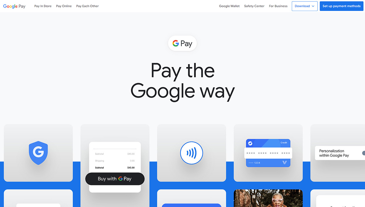 Figure of Google Pay, a popular payment service and platform developed by Google.