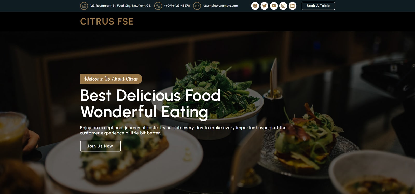 Picture of Citrus FSE, a free & interactive WordPress theme for full-site editing.