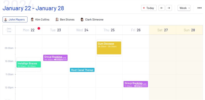Screenshot of the LatePoint booking calendar.