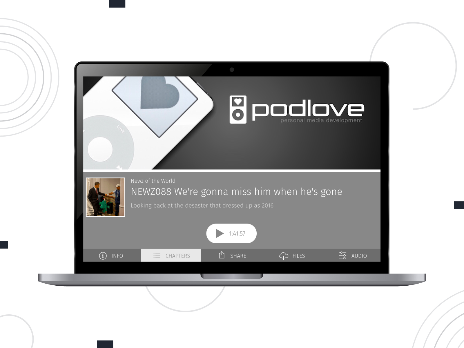 Illustration of Podlove Podcast Publisher, one of easy-to-use and the best WordPress podcast plugins.