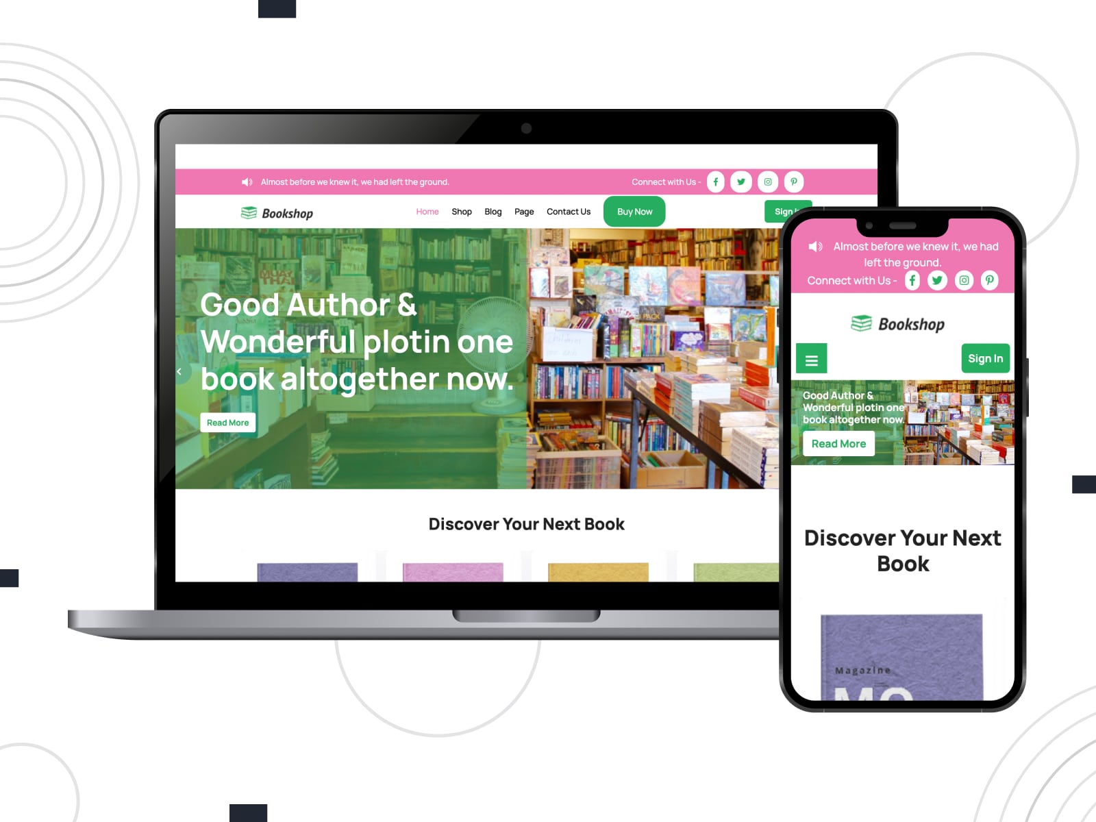 Photograph of Ecommerce Bookshop, one of the best free WordPress eCommerce themes with built-in sliders for publishing your readers' reviews.