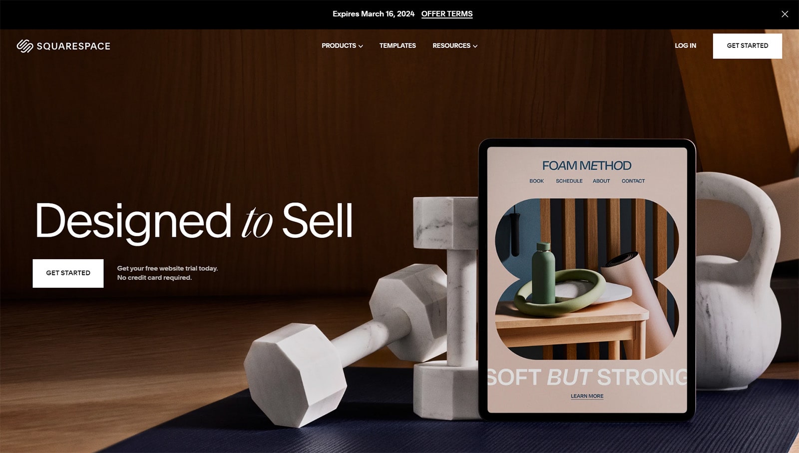 Photograph of Squarespace, a hotel website builder with built-in digital marketing tools.