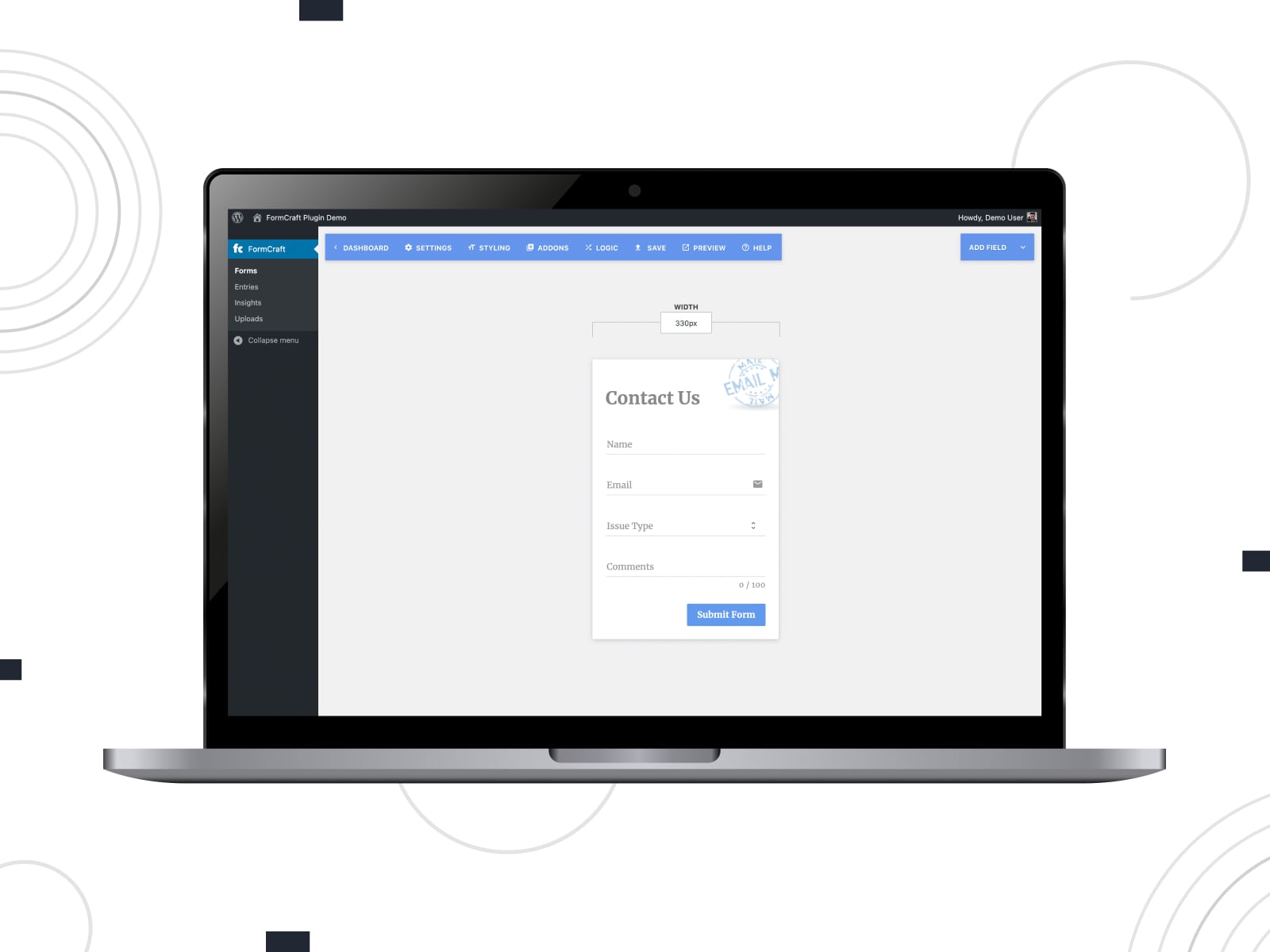 Image of FormCraft, a responsive form builder plugin with responsive & scalable forms.