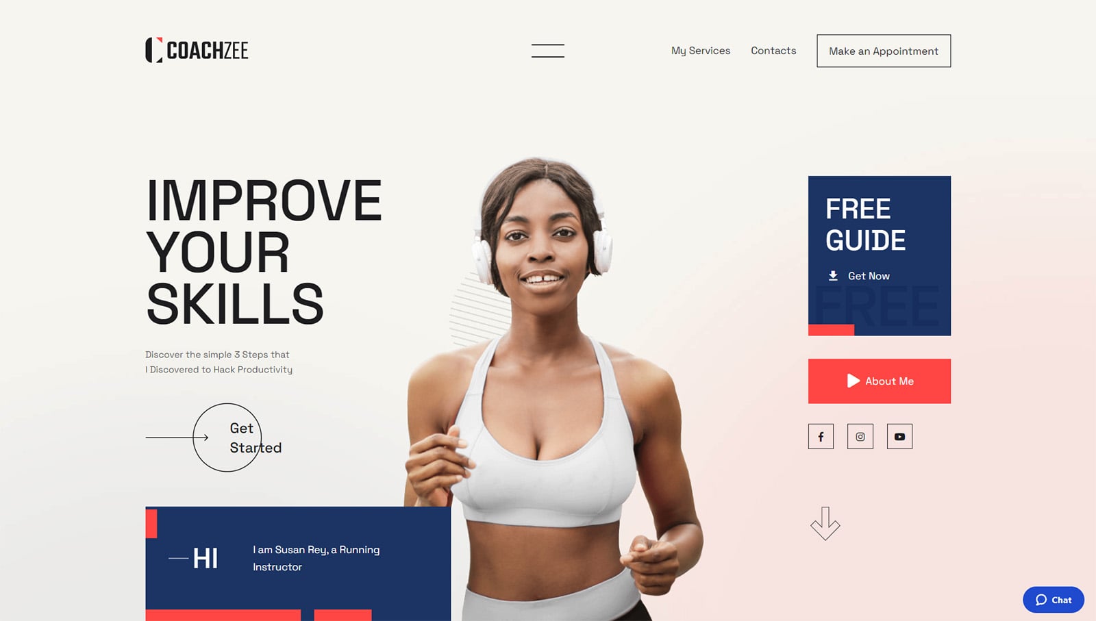Picture of Coachzee, a WordPress theme offering a responsive gym website design.