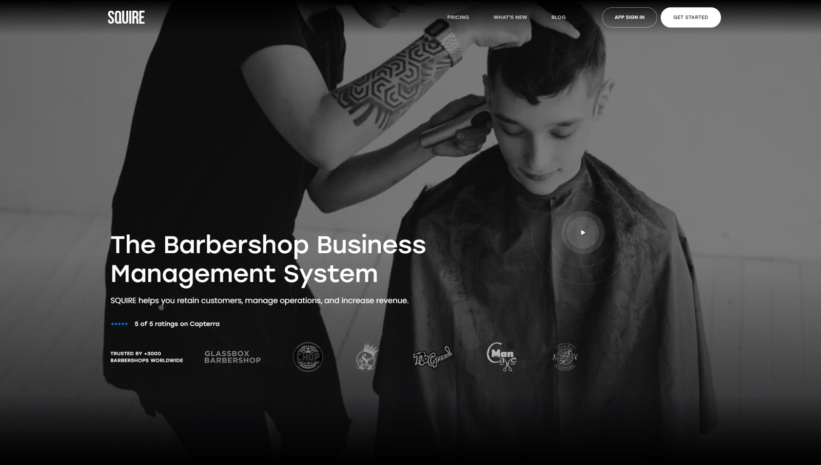 Illustration of Squire, one of the best barber appointment software options.